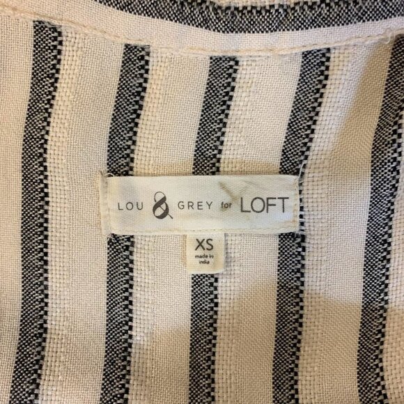 Lou & Grey Women's Striped Rayon Relaxed Short Sleeve Romper Size XS - Picture 6 of 14